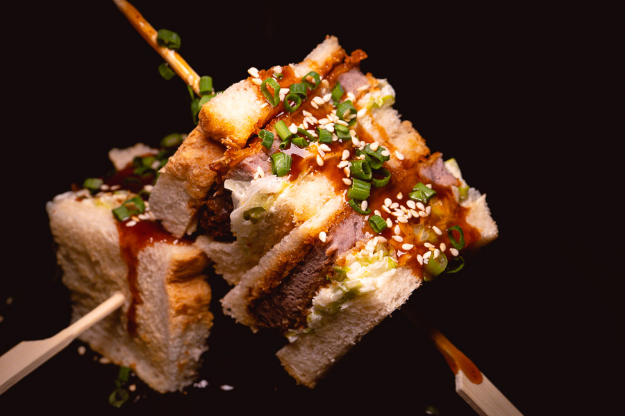 Steak sandwiches. Glory, a cocktail bar in Jing'an by Shanghai bartender Cross Yu. Photo by Rachel Gouk @ Nomfluence.