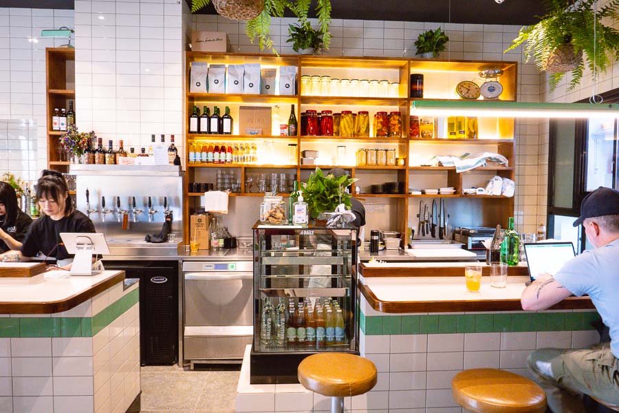 Le Daily, a sandwich bar in Jing'an serving excellent sandwiches, coffee, cocktails and natural wine. Photo by Rachel Gouk @ Nomfluence.