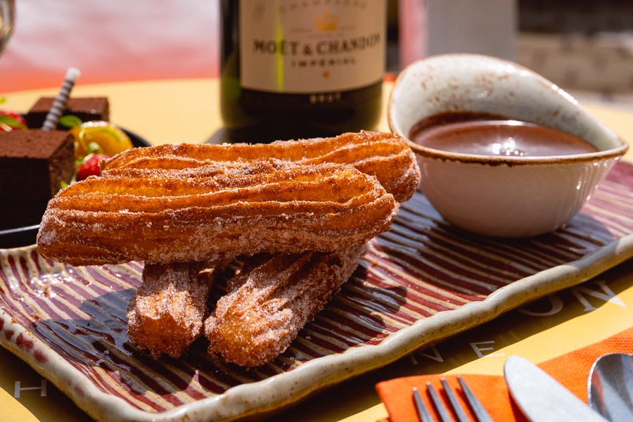 Churros. Terrace 8 at the Portman Ritz-Carlton has the best free-flow champagne deal in Shanghai. Photo by Rachel Gouk @ Nomfluence.