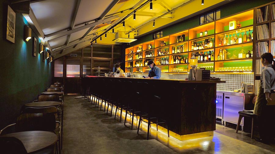 Root Down is a cocktail bar in Shanghai that does excellent drinks and plays vinyl. @ Nomfluence.