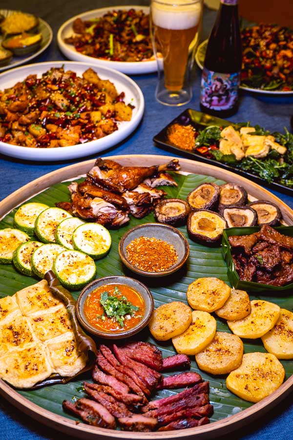 Dai Platter at Ronglek, a cheap Yunnan restaurant in Shanghai. Photo by Rachel Gouk @ Nomfluence.