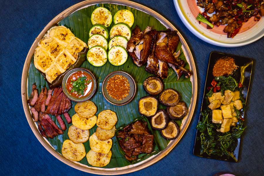 Dai Platter at Ronglek, a cheap Yunnan restaurant in Shanghai. Photo by Rachel Gouk @ Nomfluence.