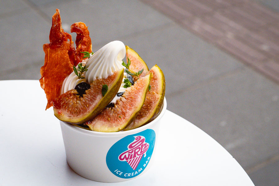 Swirlz is an ice cream bar on Yuyuan Lu, Shanghai. Funky flavors like soy sauce caramel ice cream. Photo by Rachel Gouk @ Nomfluence.