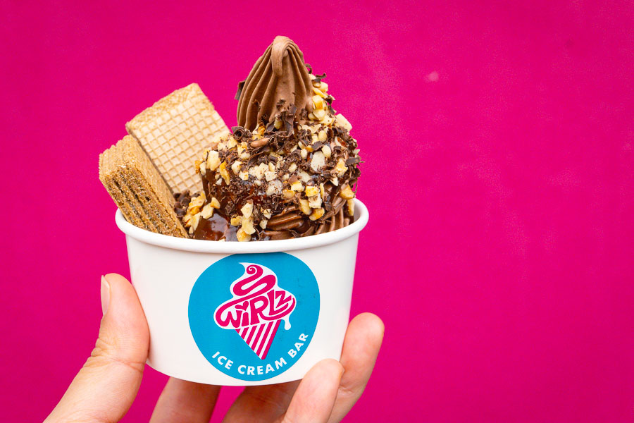 Swirlz is an ice cream bar on Yuyuan Lu, Shanghai. Funky flavors like soy sauce caramel ice cream. Photo by Rachel Gouk @ Nomfluence.
