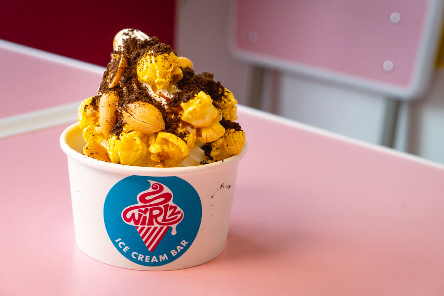 Swirlz is an ice cream bar on Yuyuan Lu, Shanghai. Funky flavors like soy sauce caramel ice cream. Photo by Rachel Gouk @ Nomfluence.