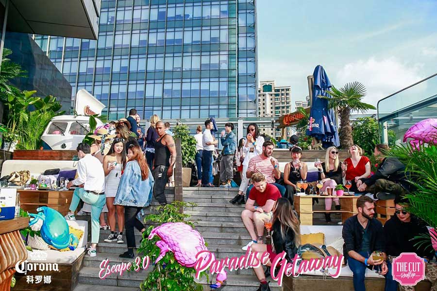 The CUT Rooftop, restaurant and lounge in Shanghai. Photo by Rachel Gouk @ Nomfluence.