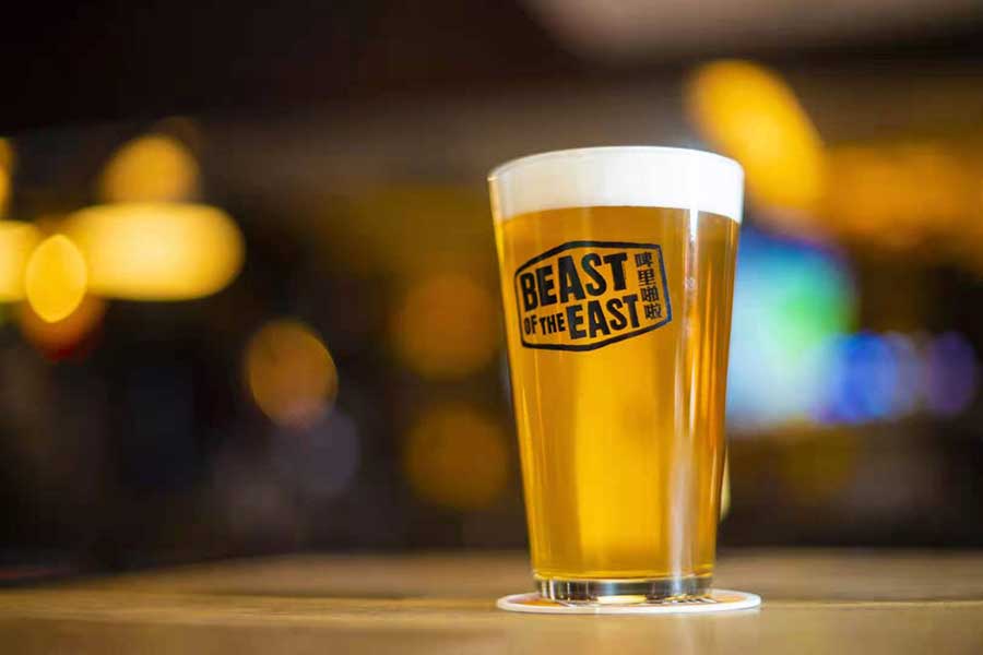 Beast of the East beer in Shanghai, China.