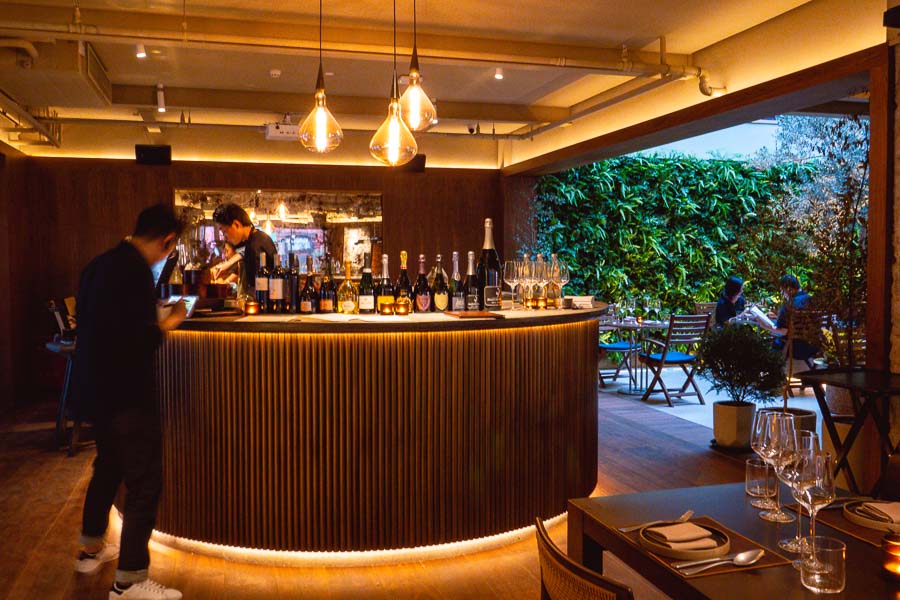 Cocktail bar at Bonica, a Mediterranean restaurant and bar in Jing'an, Shanghai. Photo by Rachel Gouk @ Nomfluence.