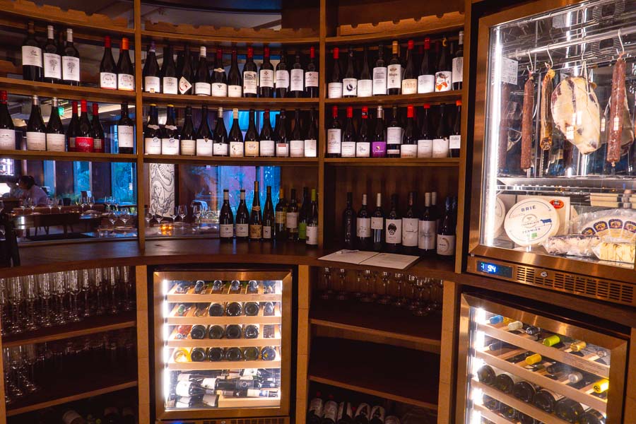 Wine Cellar at Bonica, a Mediterranean restaurant and bar in Jing'an, Shanghai. Photo by Rachel Gouk @ Nomfluence.
