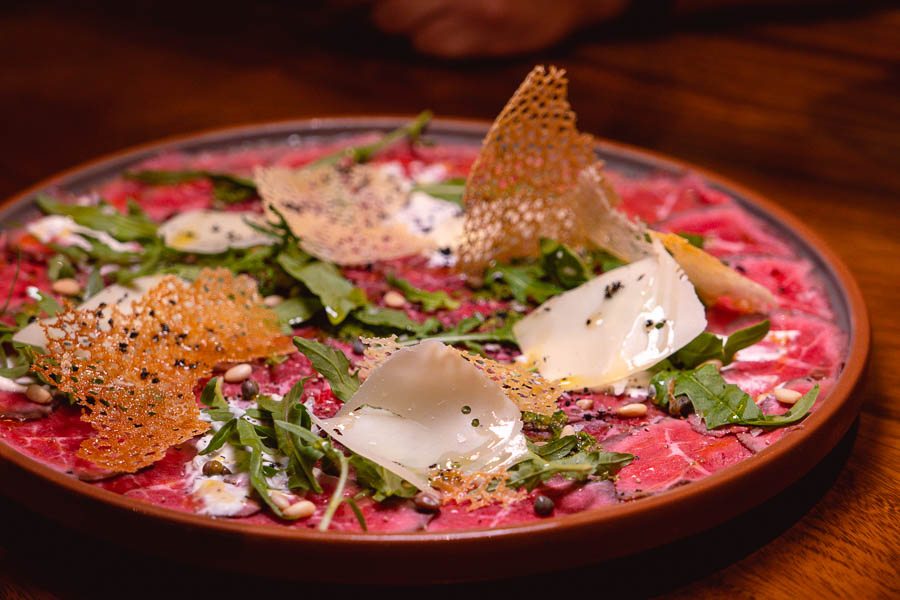 Beef carpaccio at Azul Italiano, an Italian restaurant in Hongkou, Shanghai. Photo by Rachel Gouk @ Nomfluence.