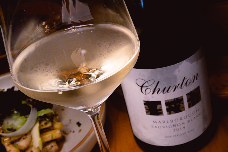 Churton Estate Sauvignon Blanc wine at Ottimo, a wine bar and restaurant in Xuhui, Shanghai. Photo by Rachel Gouk @ Nomfluence.