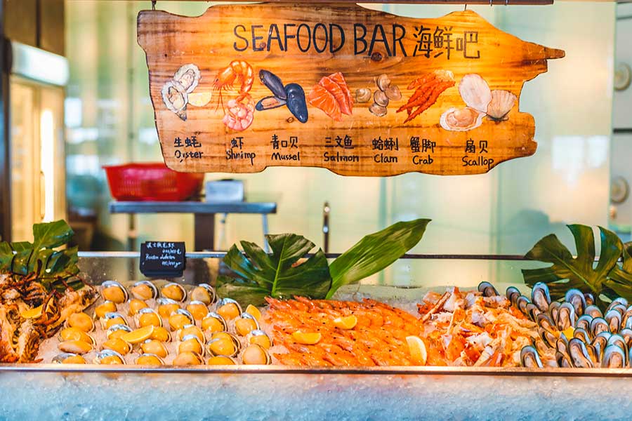 Shanghai brunch: Scena, Ritz-Carlton Shanghai, Pudong. 