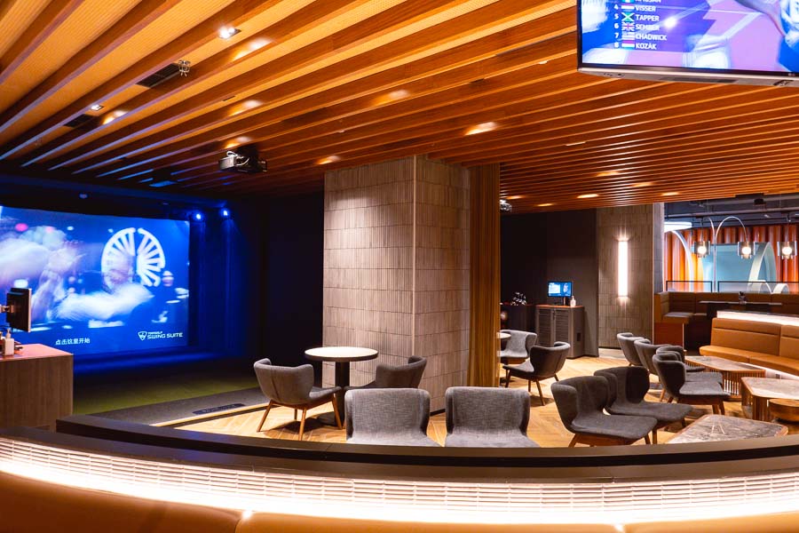 Lounge by Topgolf is a sports entertainment destination in Shanghai that has mini golf and digitized games, and a restaurant and bar. Photo by Rachel Gouk @ Nomfluence