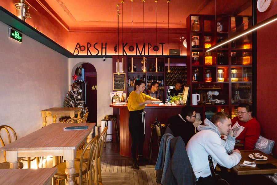 Borsh & Kompot is a casual Slavic restaurant and bar serving Russian food and house-infused vodkas in Shanghai. Photo by Rachel Gouk @ Nomfluence. 