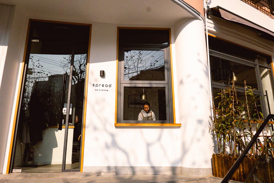 Spread, a cafe bar in Jing'an, Shanghai that does tartines and wine. Photo by Rachel Gouk @ Nomfluence.