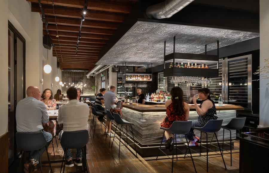 Crush is a modern American wine bistro in Jing'an, Shanghai that also does a free-flow brunch.