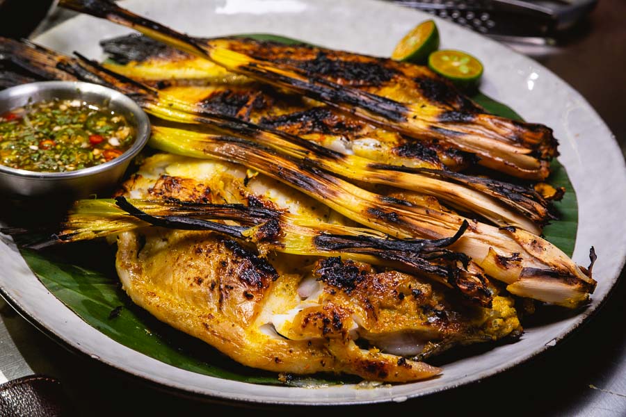 Lemongrass grilled tilapia at Bun Cha Cha Grill, a Vietnamese barbecue restaurant in Shanghai. Photo by Rachel Gouk @ Nomfluence.