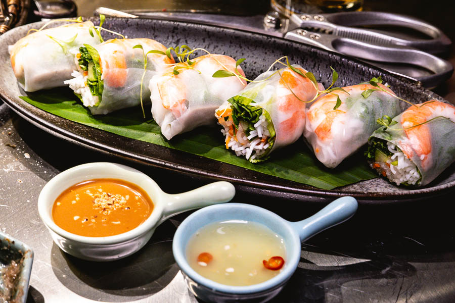 Spring rolls at Bun Cha Cha Grill, a Vietnamese barbecue restaurant in Shanghai. Photo by Rachel Gouk @ Nomfluence.
