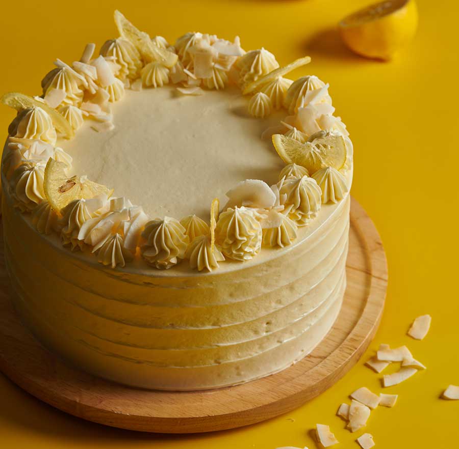 Lemon chiffon cake at Highline Shanghai.