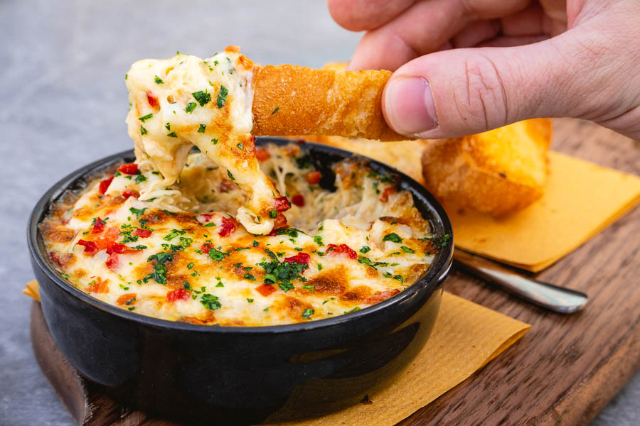 Crab and arctic shrimp dip at Highline, a modern American restaurant in Xintiandi, Shanghai. Photo by Rachel Gouk @ Nomfluence