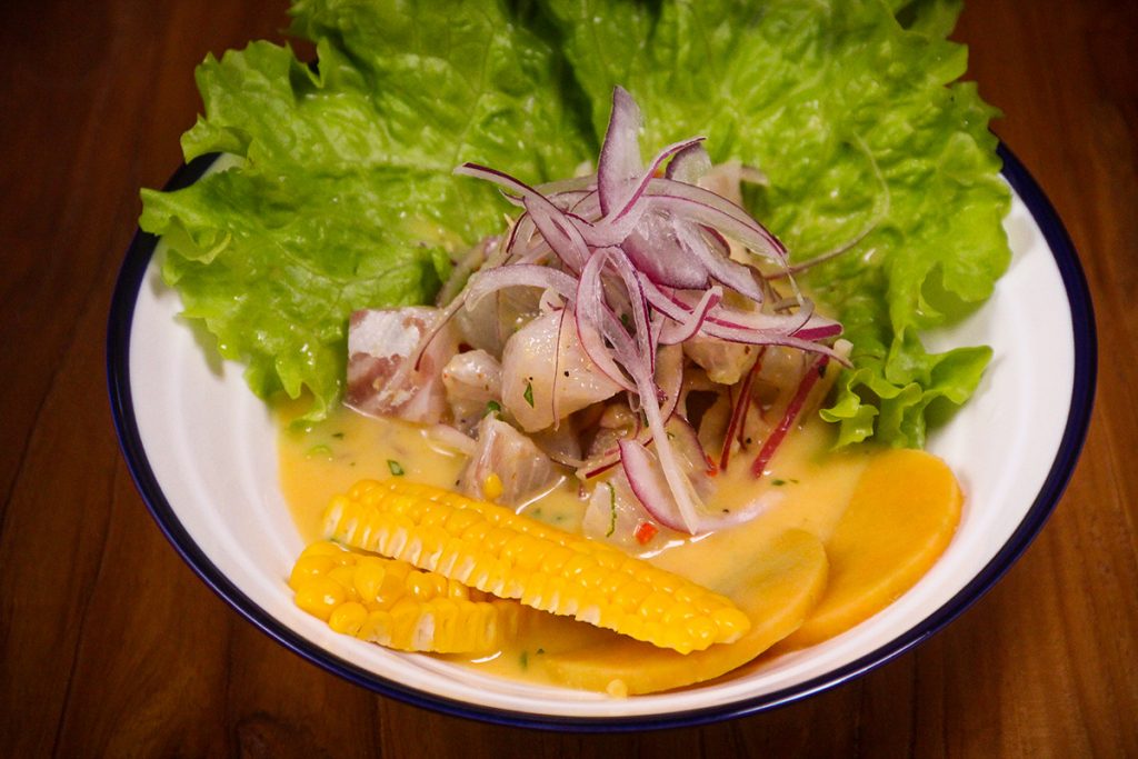 Restaurants where you can eat ceviche in Shanghai: sea bass ceviche at steakhouse el Bodegon. Photo by Rachel Gouk @ Nomfluence.