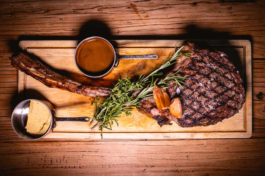 Tomahawk steak at Cuivre, French restaurant in Shanghai. Photo by Rachel Gouk @ Nomfluence