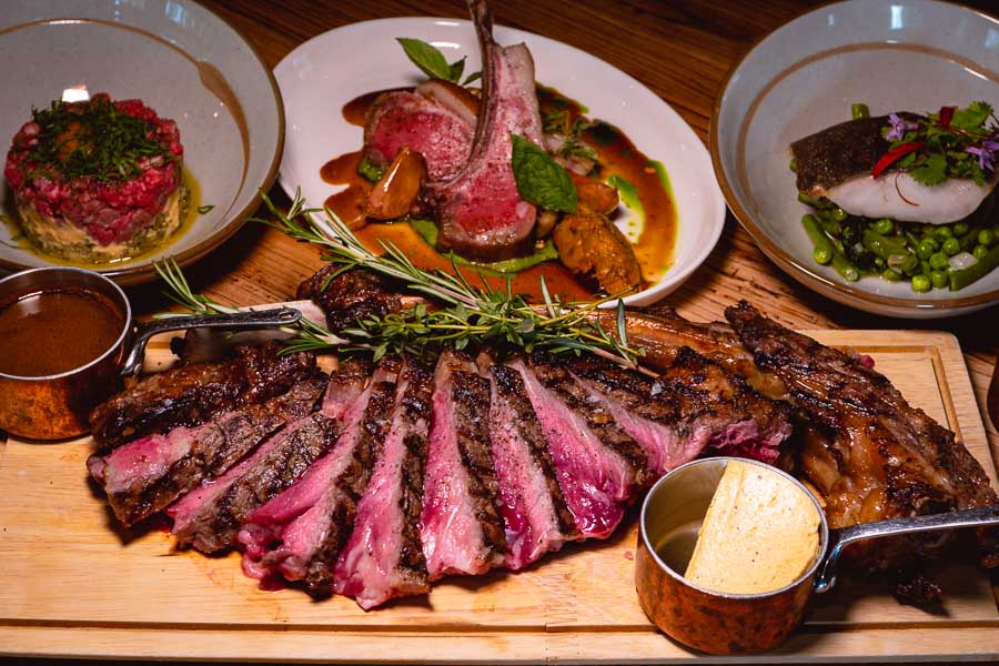 Steak and seafood at Cuivre, a French restaurant in Shanghai. Photo by Rachel Gouk @ Nomfluence.