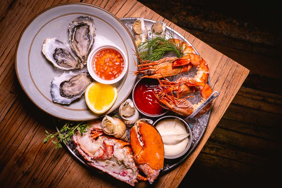 Steak and seafood at Cuivre, a French restaurant in Shanghai. Photo by Rachel Gouk @ Nomfluence.