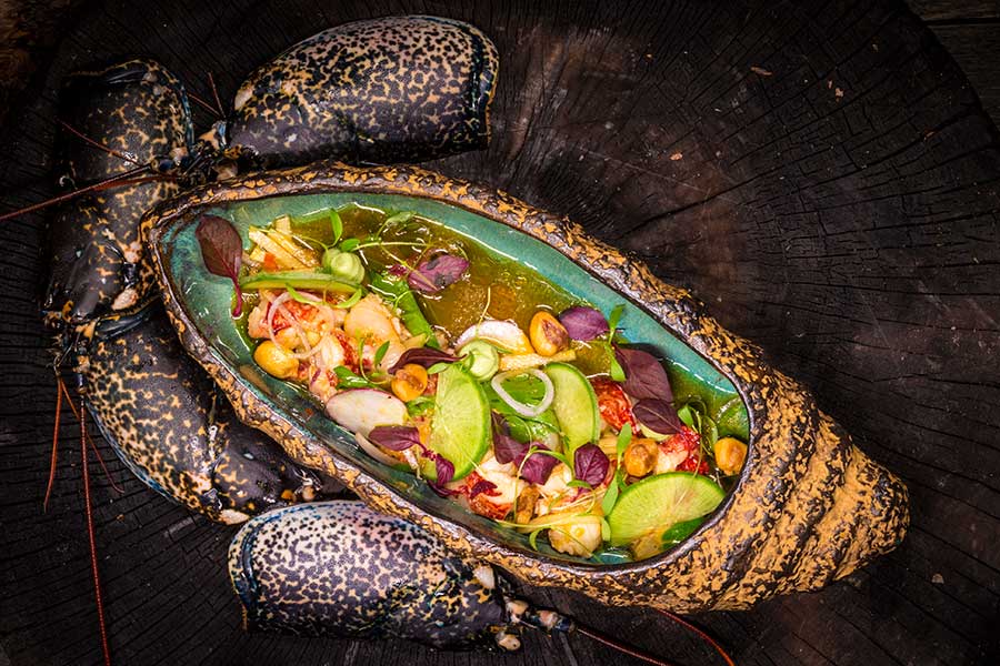 Restaurants where you can eat ceviche in Shanghai: lobster ceviche at RAW Eatery.