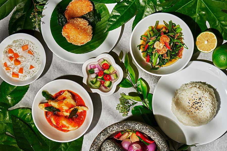 New Thai menu featuring Chiang Mai flavors from chef Anchalee Luadkham at URBAN Cafe, The Sukhothai Shanghai. 