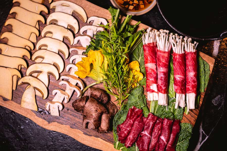 Seasonal menu featuring mushrooms from Yunnan, China at The Nest, a popular restaurant and bar on The Bund, Shanghai. Photo by Rachel Gouk @ Nomfluence. 