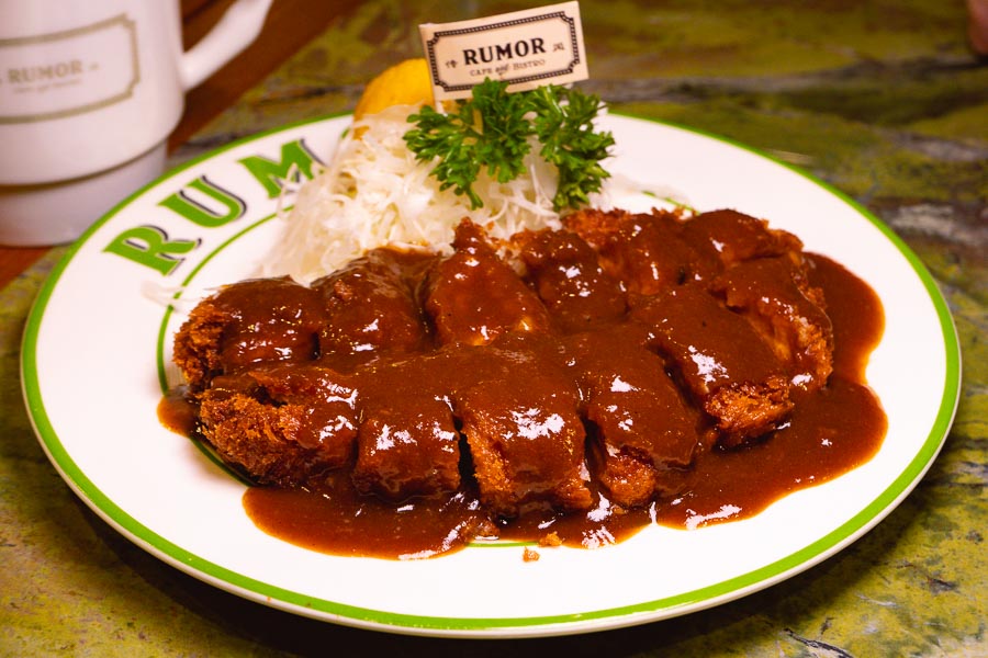 Rumor, a cafe in Shanghai serving Japanese style yoshoku dishes like hamburger steak and katsu curry. Photo by Rachel Gouk @ Nomfluence.