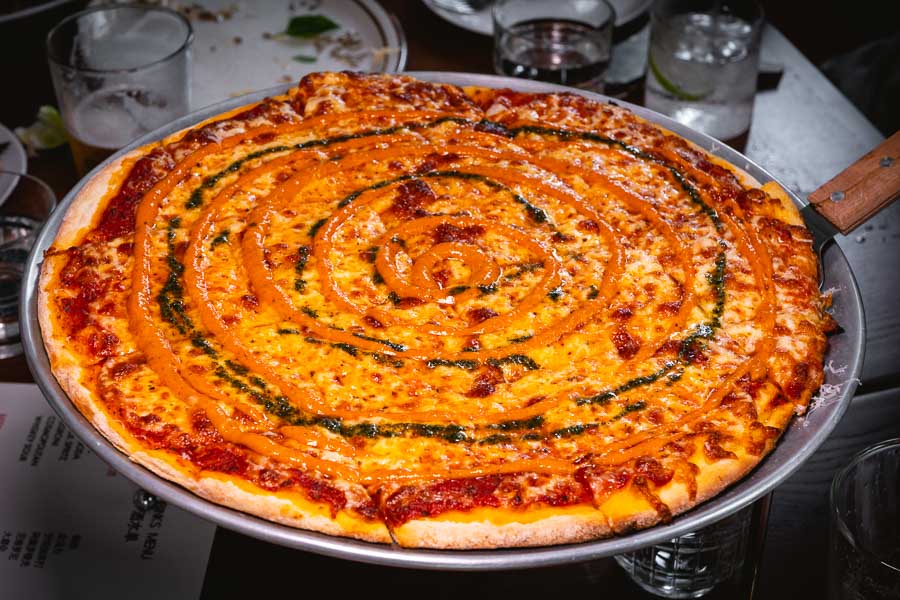 ZUP Pizza Bar is a restaurant and bar in Shanghai that does Chicago-style thin crust tavern pizzas. Photo by Rachel Gouk @ Nomfluence.