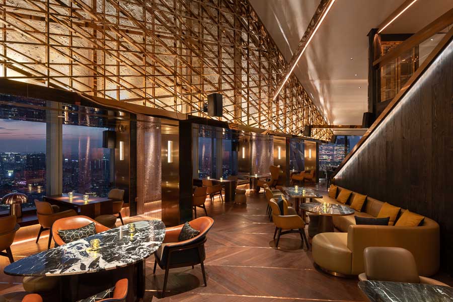 Shanghai's most iconic rooftop restaurant and bar Flair reopens after a facelift. The best view in Shanghai at The Ritz-Carlton Pudong, Shanghai. @ Nomfluence