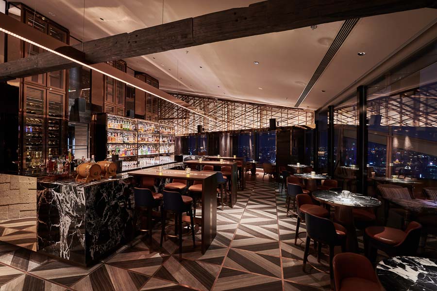Shanghai's most iconic rooftop restaurant and bar Flair reopens after a facelift. The best view in Shanghai at The Ritz-Carlton Pudong, Shanghai. @ Nomfluence