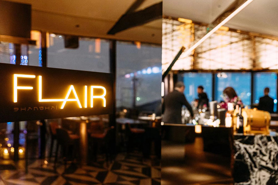 Shanghai's most iconic rooftop restaurant and bar Flair reopens after a facelift. The best view in Shanghai at The Ritz-Carlton Pudong, Shanghai. @ Nomfluence