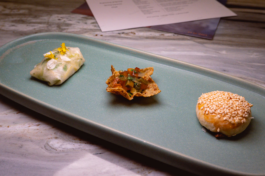 Modern Chinese food at Collectif, a restaurant in Shanghai that highlights Chinese ingredients. Photo by Rachel Gouk @ Nomfluence