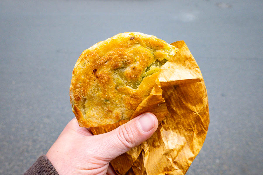 The Best Scallion Pancakes (Cong You Bing 葱油饼) in Shanghai. Photo by Rachel Gouk @ Nomfluence.
