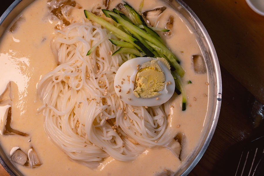 The best cold noodles in Shanghai: soybean milk noodles kongguksu at Tofu Village. Photo by Rachel Gouk @ Nomfluence