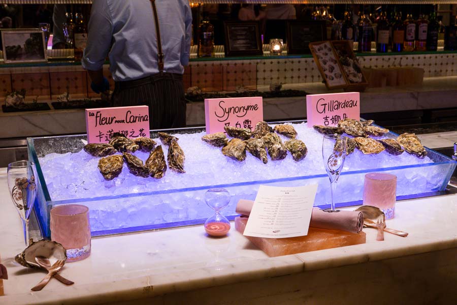 The Waldorf Astoria Shanghai launches PINK OYSTER, an oyster degustation at an 8-seater bar on the Bund. Photo by Rachel Gouk @ Nomfluence.