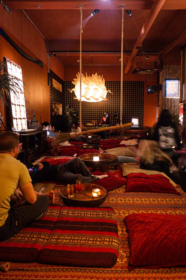 Tang, a pre-drinks and after hours underground bar in Shanghai sporting Ming-style day beds. Photo by Rachel Gouk @ Nomfluence