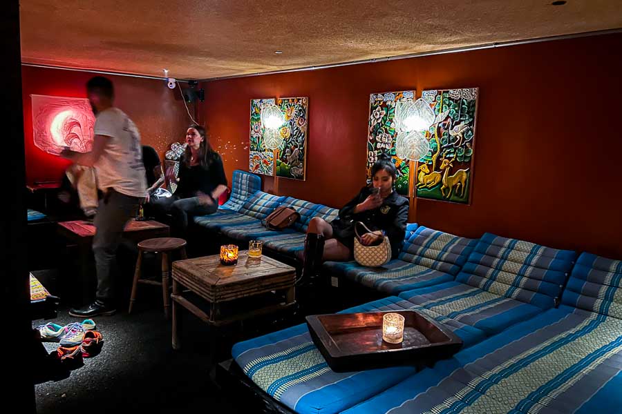 Tang, a pre-drinks and after hours underground bar in Shanghai sporting Ming-style day beds. Photo by Rachel Gouk @ Nomfluence
