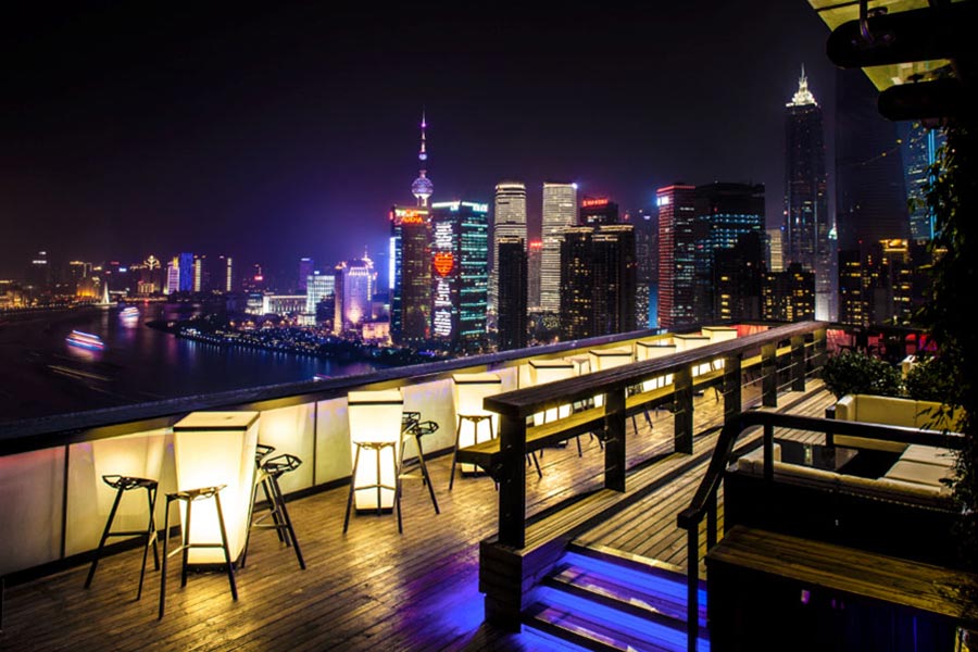 One of the rooftop bars in Shanghai, steakhouse CHAR, Indigo Hotel on the Bund. @ Nomfluence