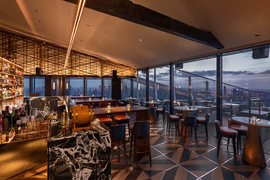 Best rooftop bars in Shanghai: Flair at The Ritz-Carlton Shanghai, Pudong, which is also the highest rooftop bar in Shanghai. @ Nomfluence