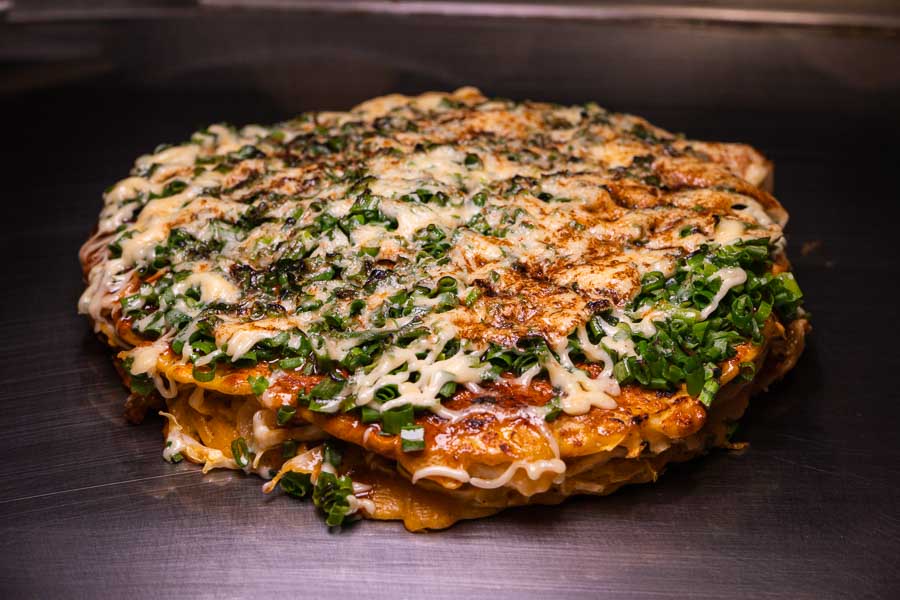 Okonomiyaki at Japanese late-night restaurant Himari in Gubei, Shanghai. Photo by Rachel Gouk @ Nomfluence