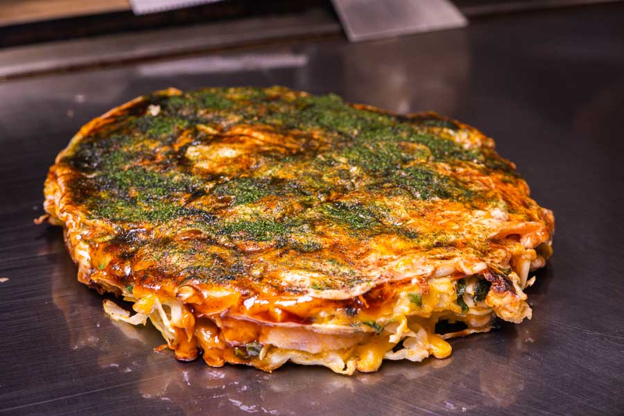 Okonomiyaki at Japanese late-night restaurant Himari in Gubei, Shanghai. Photo by Rachel Gouk @ Nomfluence