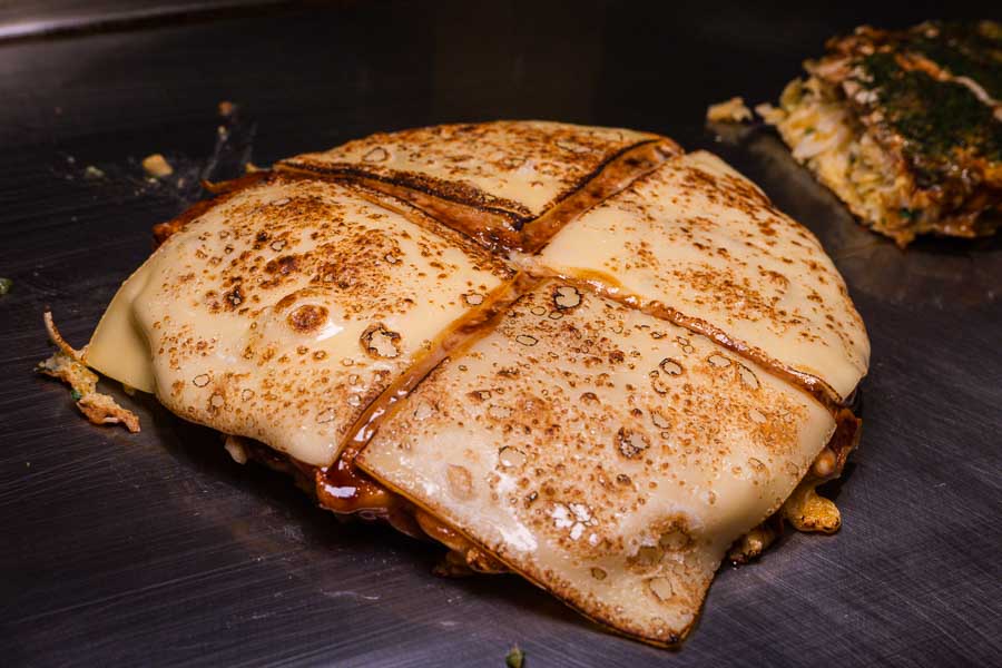 Okonomiyaki at Japanese late-night restaurant Himari in Gubei, Shanghai. Photo by Rachel Gouk @ Nomfluence