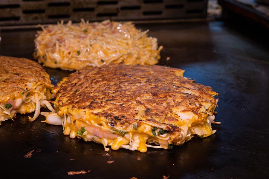 Okonomiyaki at Japanese late-night restaurant Himari in Gubei, Shanghai. Photo by Rachel Gouk @ Nomfluence