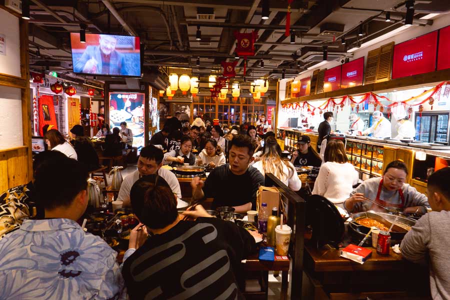 Popular Shanghai hotpot restaurant Pei Jie for Chongqing style hotpot. Photo by Rachel Gouk @ Nomfluence