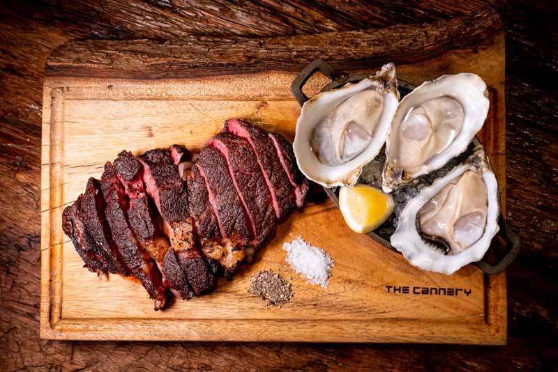 Steak and seafood at The Cannery, restaurant in Shanghai. Photo by Rachel Gouk @ Nomfluence